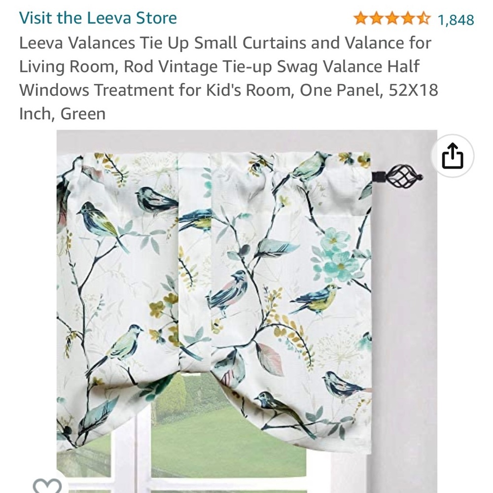 Lee a bird valance